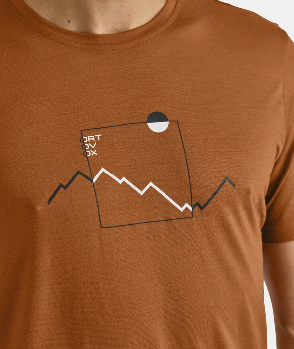 Ortovox 150 Cool Peak Funktionsshirt kurzarm bristle brown (Herren)