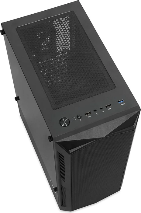 iBox Lupus 27, schwarz, Glasfenster