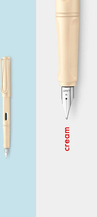Lamy safari cozy cream, rechte Hand, mittel