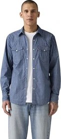 Levi's Barstow Standard Fit Western Hemd langarm bjorn geo/stripe/estate blue poplin (Herren)