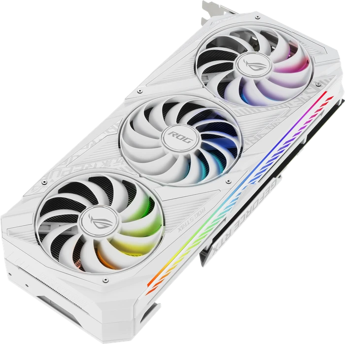 ASUS ROG Strix GeForce RTX 3070 V2 White (LHR), ROG-STRIX-RTX3070-8G-WHITE-V2, 8GB GDDR6, 2x HDMI, 3x DP
