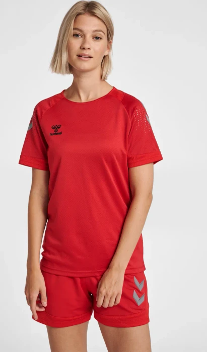 hummel Lead Poly Trikot kurzarm true red (Damen)