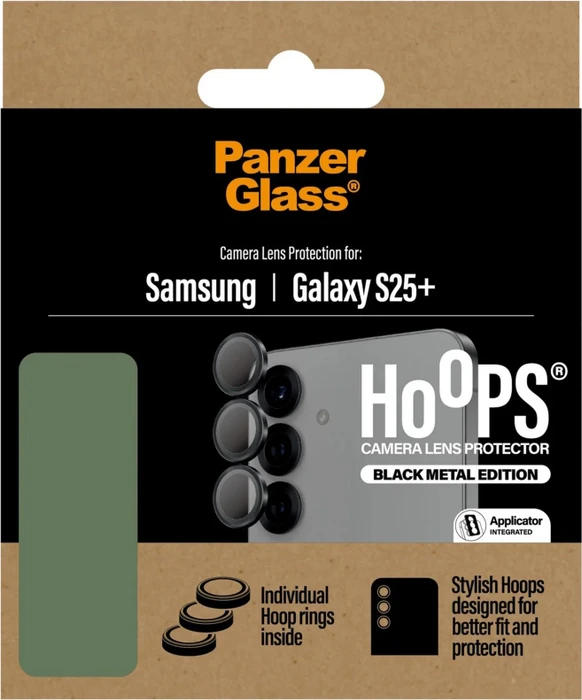 PanzerGlass Hoops Lens Protector für Samsung Galaxy S25+ schwarz