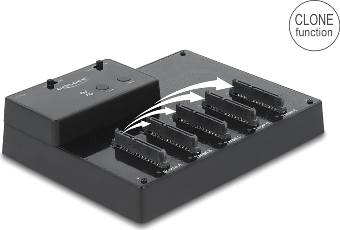 DeLOCK Docking- und Klonstation für 5 x 2.5", SATA 6Gb/s, USB-B 3.0