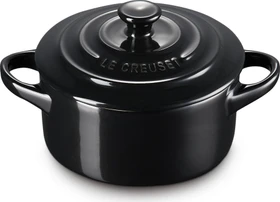 Le Creuset Mini-Cocotte Topf 250ml schwarz glänzend