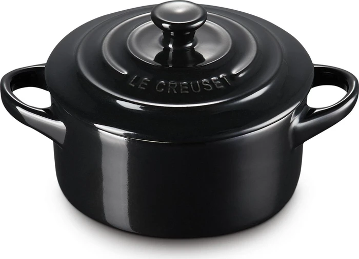 Le Creuset Mini-Cocotte Topf 250ml schwarz glänzend