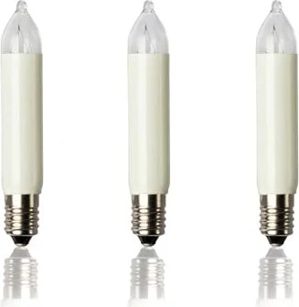 Hellum Kleinschaftkerze 12V Ersatzbirne für Weihnachtsbeleuchtung 3W E10, 3 Stück