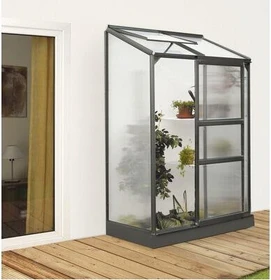 Vitavia Ida 900 HKP 4mm Anlehngewächshaus dunkelgrau