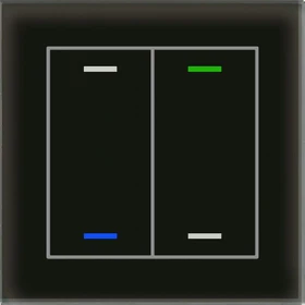 MDT Glastaster II Light 2-fach schwarz, Temperatursensor