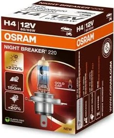 Osram Night Breaker 200 H4 60/55W, 1er-Pack Faltschachtel