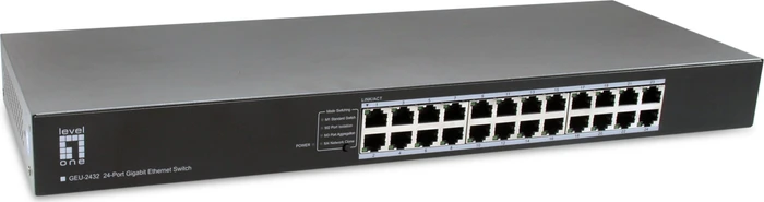 LevelOne GEU Rackmount Gigabit Switch, 24x RJ-45