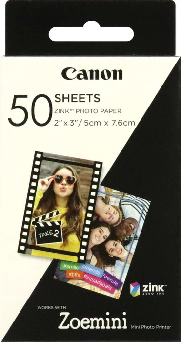 Canon ZP-2030 ZINK Sticker Fotopapier glänzend weiß, 50x76mm, 50 Blatt