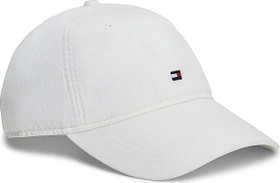 Tommy Hilfiger Flag-Stickerei Baseball Kappe optic white