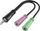 Hama Audio-Adapter, 4pol. 3,5-mm-Klinke-Stecker, 2x 3pol. 3,5-mm-Klinke-Headset (00200352)