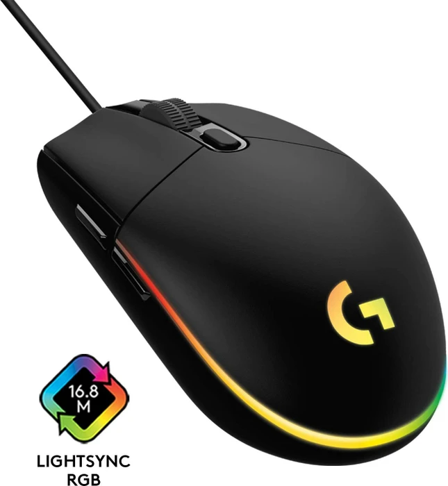Logitech G203/G102 Lightsync schwarz, USB
