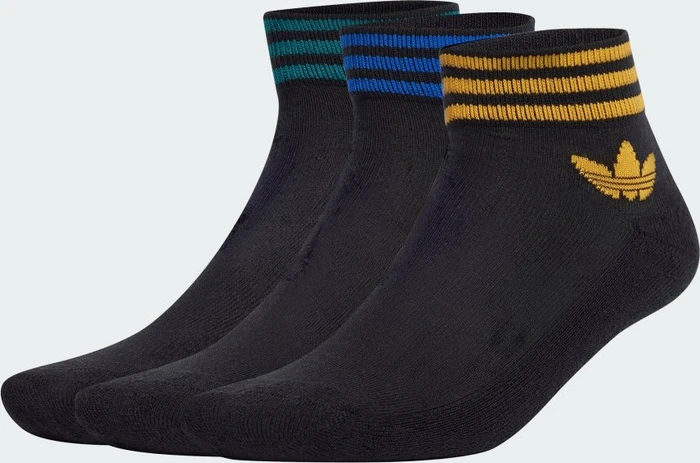 adidas Trefoil Ankle Socken black/royal blue, 3 Paare