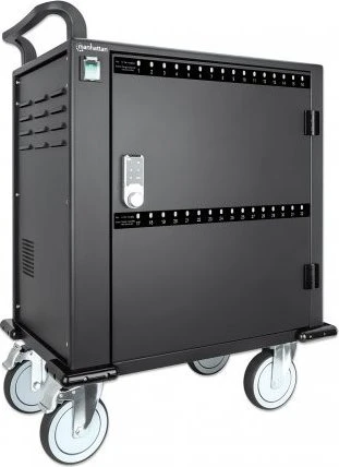 Manhattan 32-Port Mobiler Ladeschrank, Notebook, Tablet und Smartphone, 32 Geräte bis 10.2", versperrbar