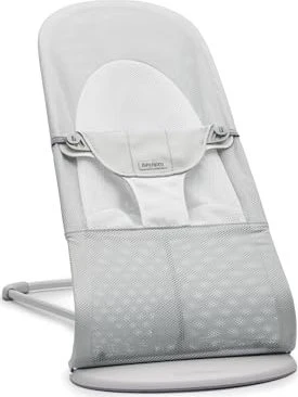 BabyBjörn Balance Soft Babywippe silber/weiß mesh