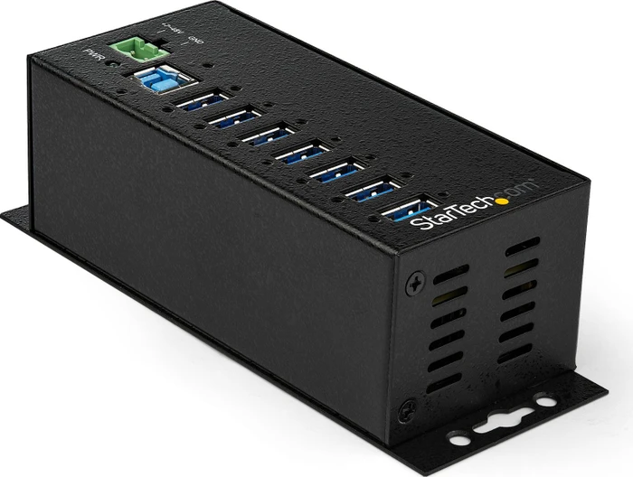StarTech Industrial Railmount USB-Hub, 7x USB-A 3.0, USB-B 3.0 [Buchse]