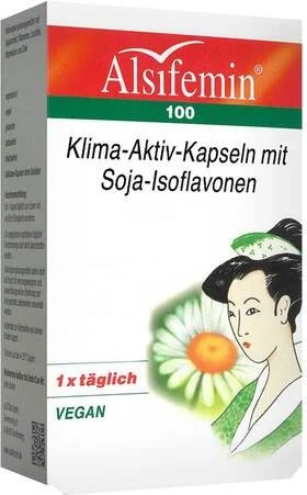 Alsifemin 100 Klima-Aktiv-Kapseln mit Soja-Isoflavonen Kapseln, 30 Stück
