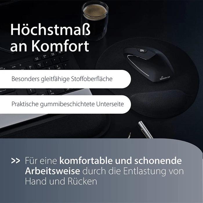 MediaRange Tastatur-Handgelenkauflage, schwarz
