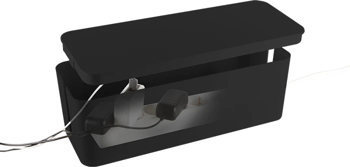 LogiLink Kabelbox groß, 407x157x133.5mm, schwarz