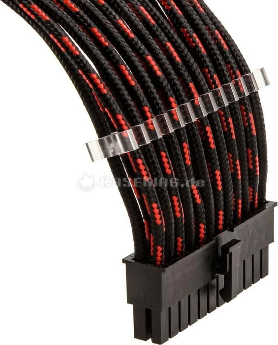Phanteks Verlängerungskabel Kit für Netzteile, S-Muster schwarz/rot, 500mm