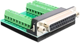DeLOCK Sub-D 25-Pin Buchse auf 27-Pin-Terminalblock Adapter (65317)