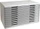 Exacompta Modulo Schubladenbox, 10 Schubladen, A3, grau (324041D)