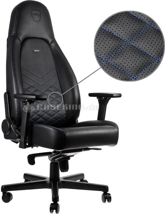 noblechairs Icon Gamingstuhl, schwarz/blau