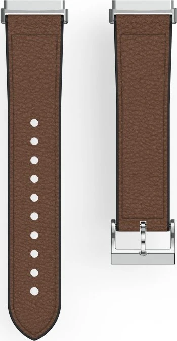 Hama Ersatzarmband Leder/Silikon 22mm für Fitbit Versa 3/Sense braun