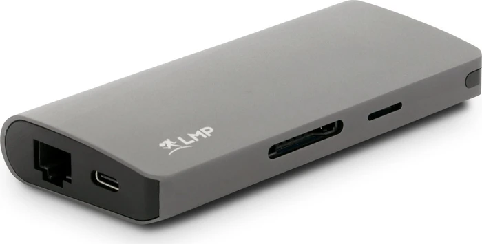 LMP USB-C Travel Dock, 9-Port, USB-C 3.0 [Stecker], space gray