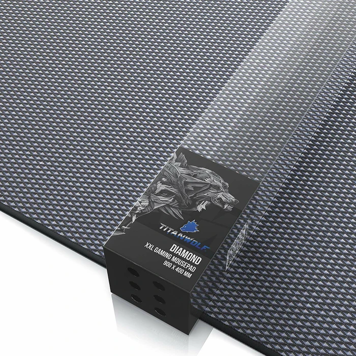 Titanwolf Diamond XXL Speed Gaming-Mauspad, schwarz/silber