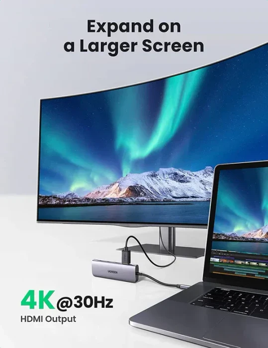 Ugreen CM511 USB-C Hub 6 in 1 , USB-C 3.0 [Stecker]