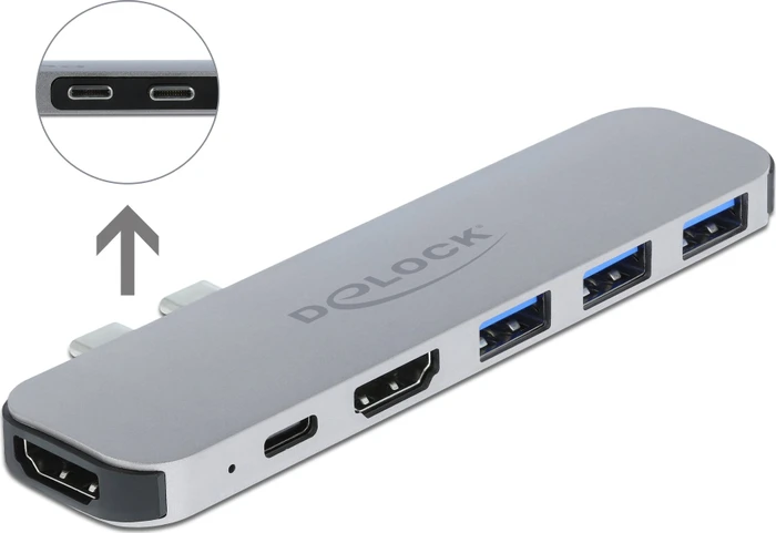 DeLOCK Dockingstation für MacBook Dual HDMI, 2x Thunderbolt 3 [Stecker]