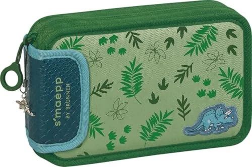 Brunnen Federmäppchen s'maepp Dino Jungle grün gefüllt