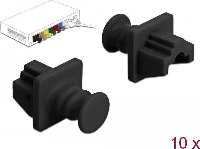 DeLOCK Staubschutz für RJ-45, 10 Stück, schwarz