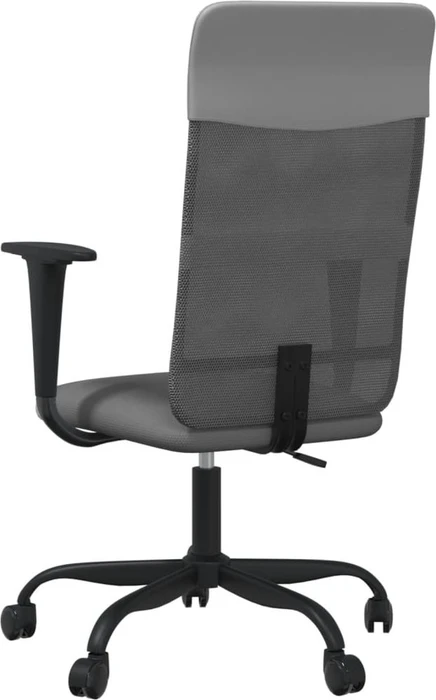vidaXL Bürostuhl Netzstoff und Kunstleder, grau