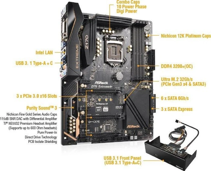 ASRock Z170 Extreme4+ (Intel 1151)