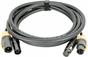 DAP Audio FP23 Hybrid Cable - Power Pro True & 5-pin XLR, 3m schwarz