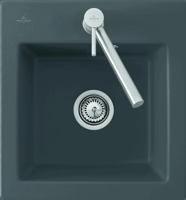 Villeroy & Boch Subway 45 XS flat flächenbündig Becken mittig mit Ablauffernbedienung fossil