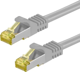 goobay Patchkabel, Cat7/Cat6a, S/FTP, RJ-45/RJ-45, 5m, grau