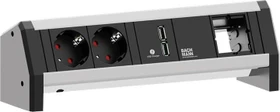 Bachmann Desk 1, 2-fach, 2x USB, 1x Custom