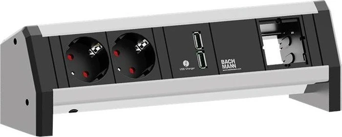 Bachmann Desk 1, 2-fach, 2x USB, 1x Custom
