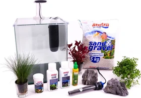 amtra NANOTANK Cubo System Aquarium mit Dekoration, 18l