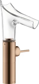 Hansgrohe Axor Starck V 220 Waschbeckenarmatur mit Glasauslauf für Waschschüsseln polished red gold