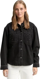 Tom Tailor Strass Jeansjacke black stone/wash denim (Damen)