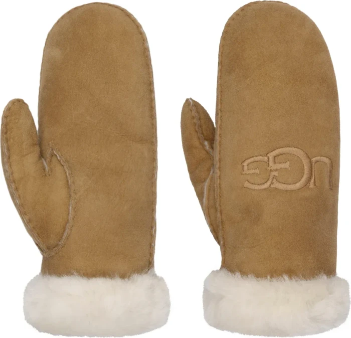 UGG Sheepskin Embroider Mitten Handschuhe chestnut (Damen)