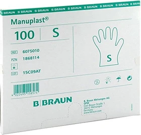 B.Braun Manuplast Einweghandschuhe S weiß, 100 Stück
