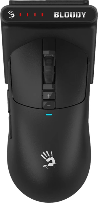 A4Tech Bloody R72 Ultra Duo Wireless Gaming Mouse mit Ladestation, schwarz, USB